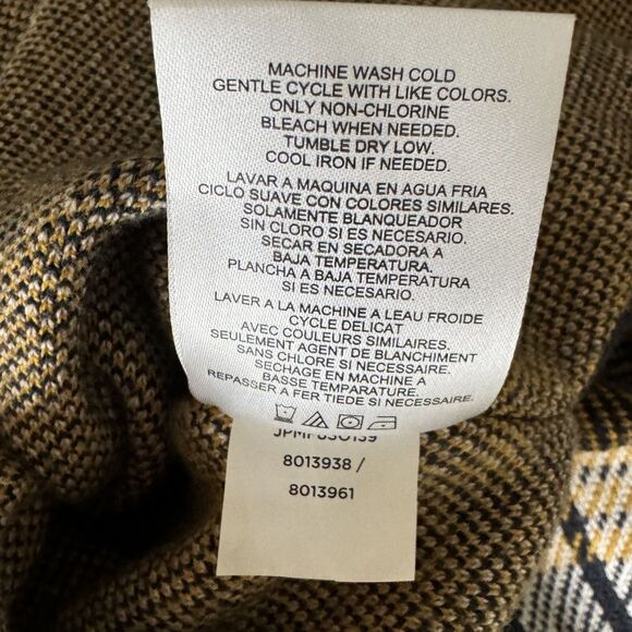 Jones New York Signature Dolman Sleeve Jacket Poncho Plaid Gold S M - Picture 11 of 11